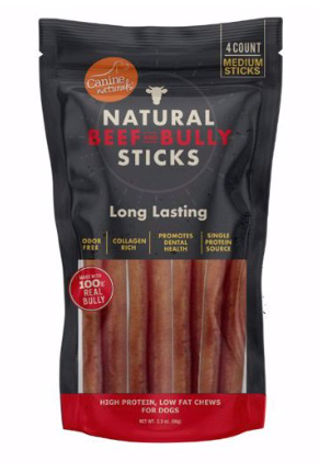 Canine Natural 5" Beef Bully Sticks 4pk