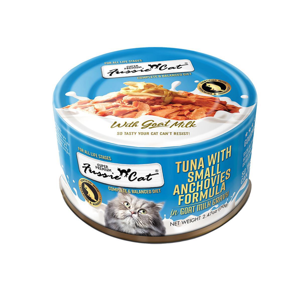 Fussie Cat Goat Milk Tuna w/ Small Anchovies 2.47z