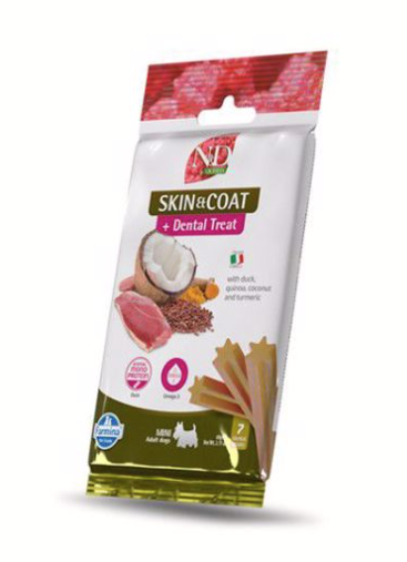 Farmina 2.1 oz Dog Duck Skin Coat Quinoa Mini Dental Treat