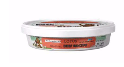 Lotus Grass-Fed Beef Raw Frozen Cat Food, 3.75oz