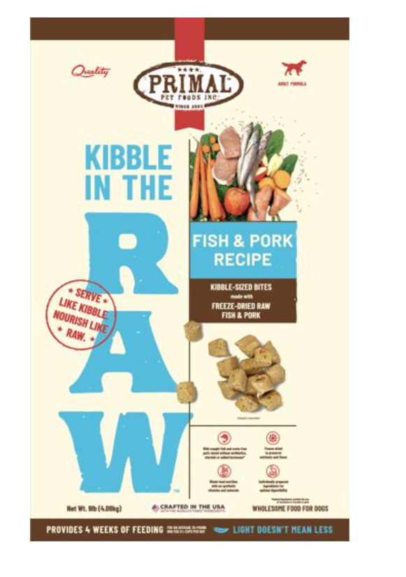 Primal Freeze-Dried Raw Kibble Fish & Pork 9#
