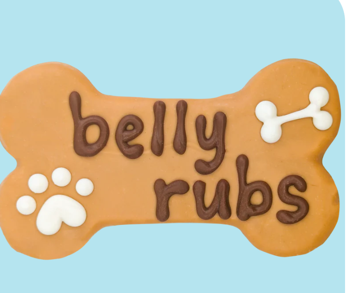 Bosco & Roxy's Belly Rubs Bone | Dog Thoughts