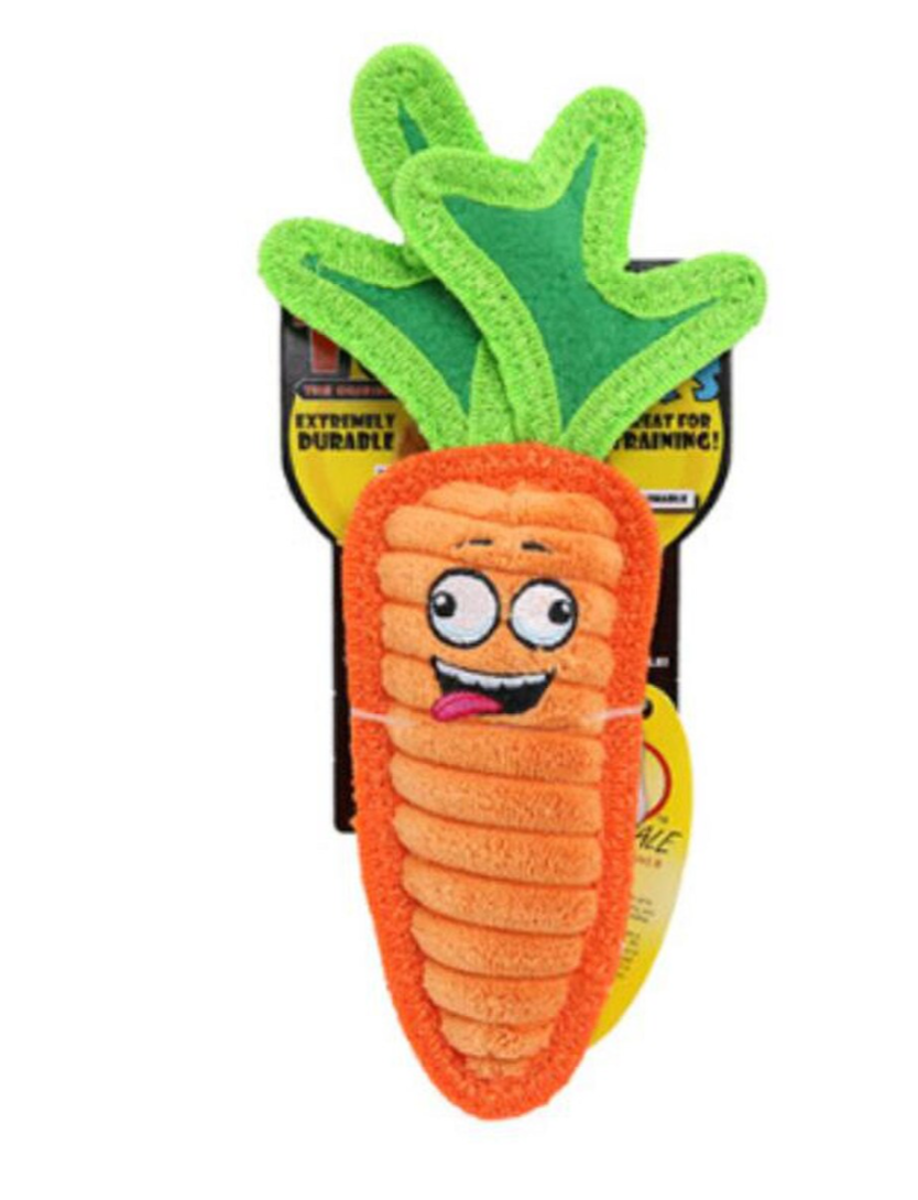 VIP Tuffy Carrot Durable Plush Squeaky Toy Small