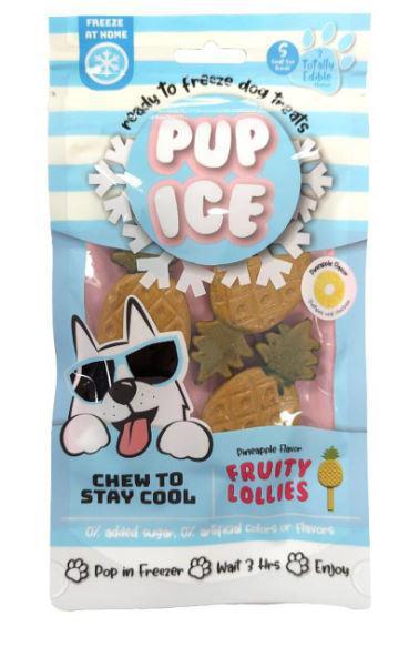Pup Ice Fruity Lollies Pineapple Treat 3ct