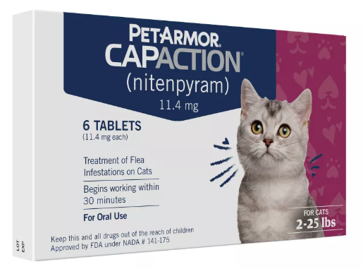 CapAction Flea Tabs Cat 2-25# 6ct