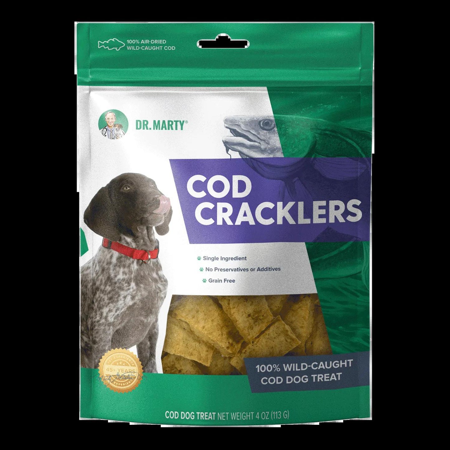 Dr Marty Dog Cod Cracklers Freeze-Dried Treat 4oz