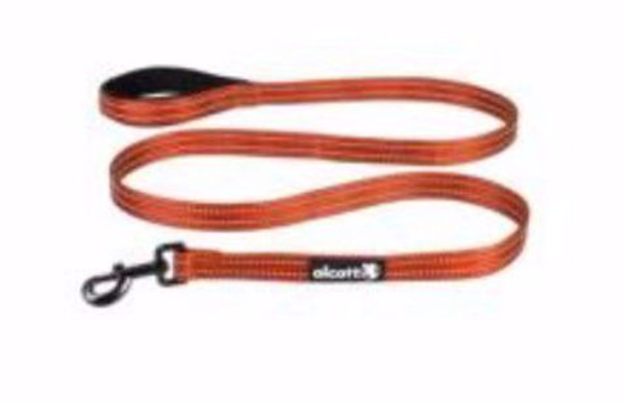 Alcott 6ft Adventure Nylon Leash - Neon Orange MED