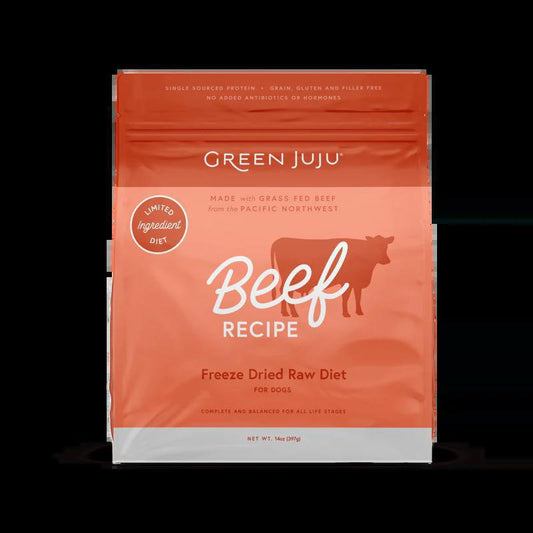 Green Juju Dog Freeze-Dried Raw Limited Ingredient Beef 14oz.