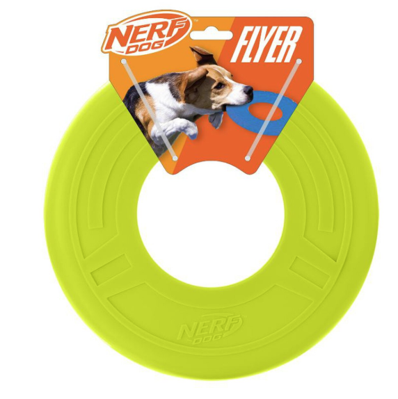 NerfDog TPR Atomic Flyer Green 10"