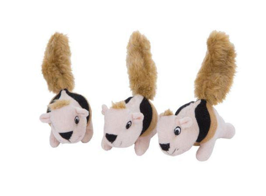 Outward Hound Squeakin' Animal Squirrel 3pk