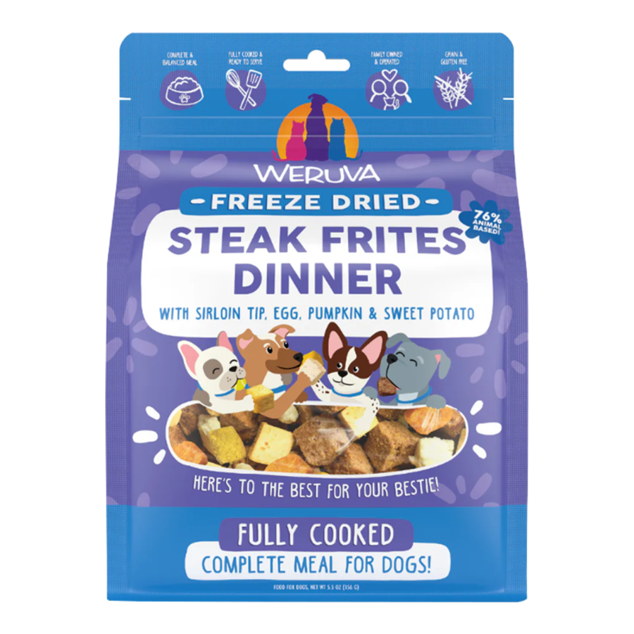 Weruva Dog Freeze Dried Steak Frites Dinner 5.5oz