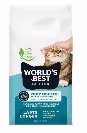 World's Best 15lb Multi-Cat Poop Fighter Clumping Litter