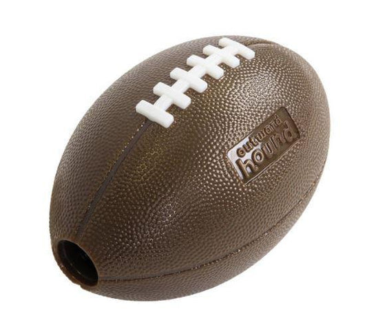 Outward Hound Orbee-Tuff Football Treat-Dispensing Dog Chew Toy, Brown