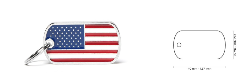 MyFamily Flags USA ID Tag