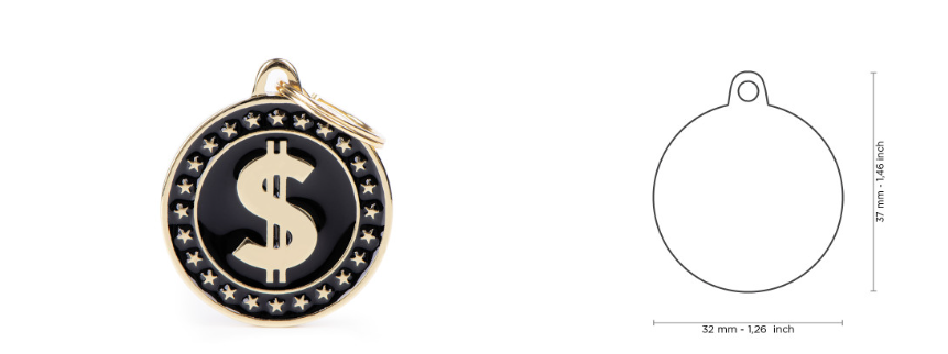 MyFamily Charms Dollar ID Tag