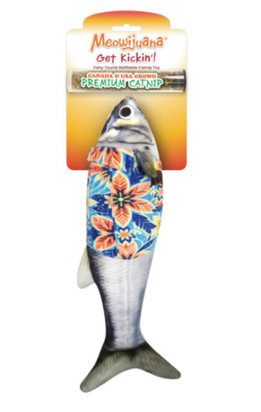 Meowijuana Get Kickin' Big Fish Refillable Catnip Kicker Toy