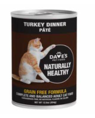 Daves Pet Food Cat Turkey 12oz