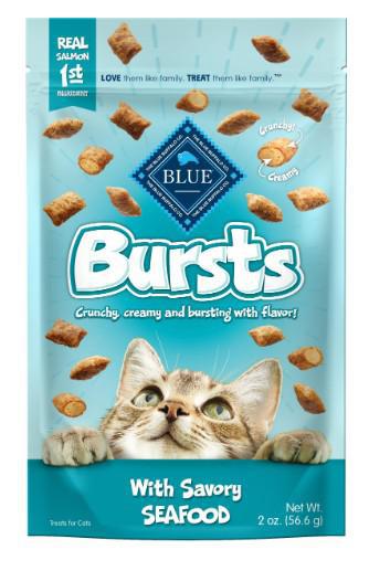 Blue Buffalo Buff Bursts Seafood Cat Treat 2 oz