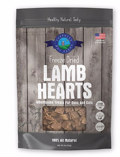 Shepherd Boy Freeze Dried Lamb Heart Treats 3oz