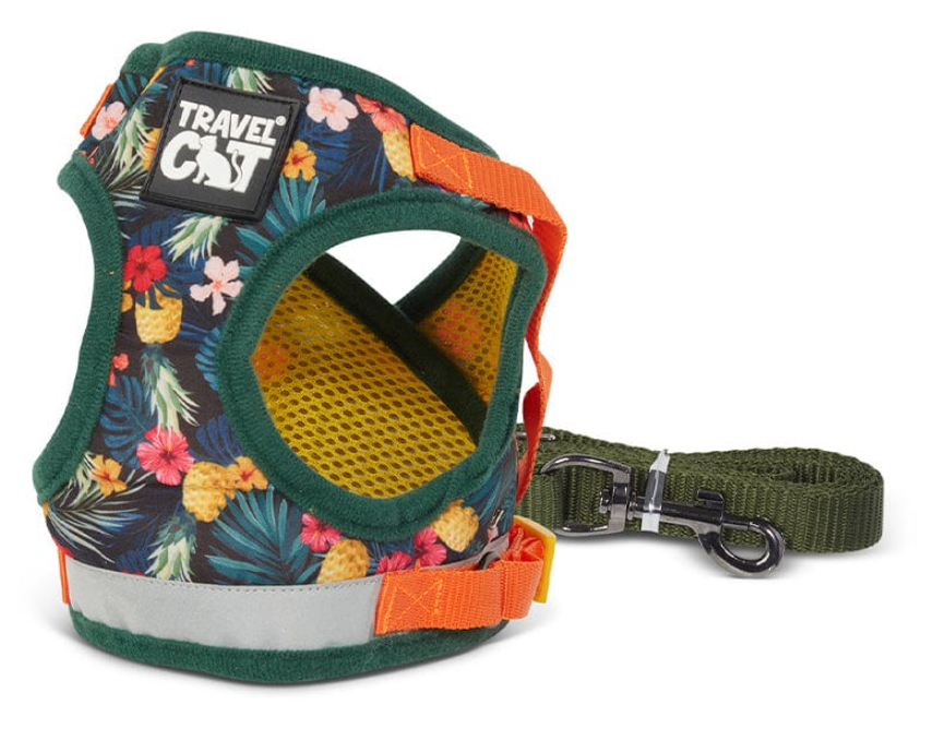 Travel Cat Hawaiian Shirt Harness & Leash MD