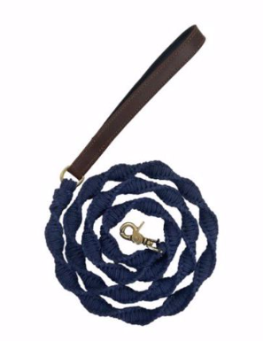 BayDog Navy Blue Seaside Leash 6ft