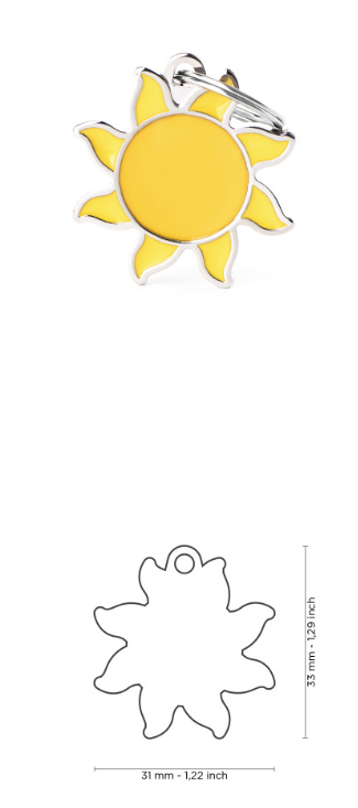 MyFamily Charms Sun ID Tag
