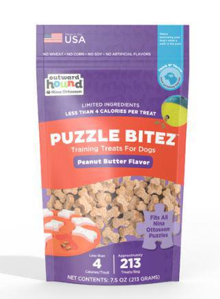 Outward Hound Puzzle Bitez Training Treats for Dogs Peanut Butter Flavor