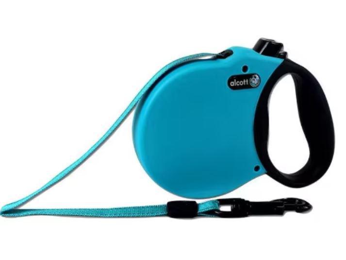 Alcott Adventure Retractable Belt Leash Blue MD