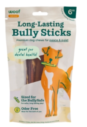 Woof Dog BullySafe Bully Stick 6" 5pk