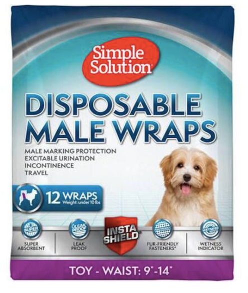 Simple Solution Disposable Wraps Male SM 12pk