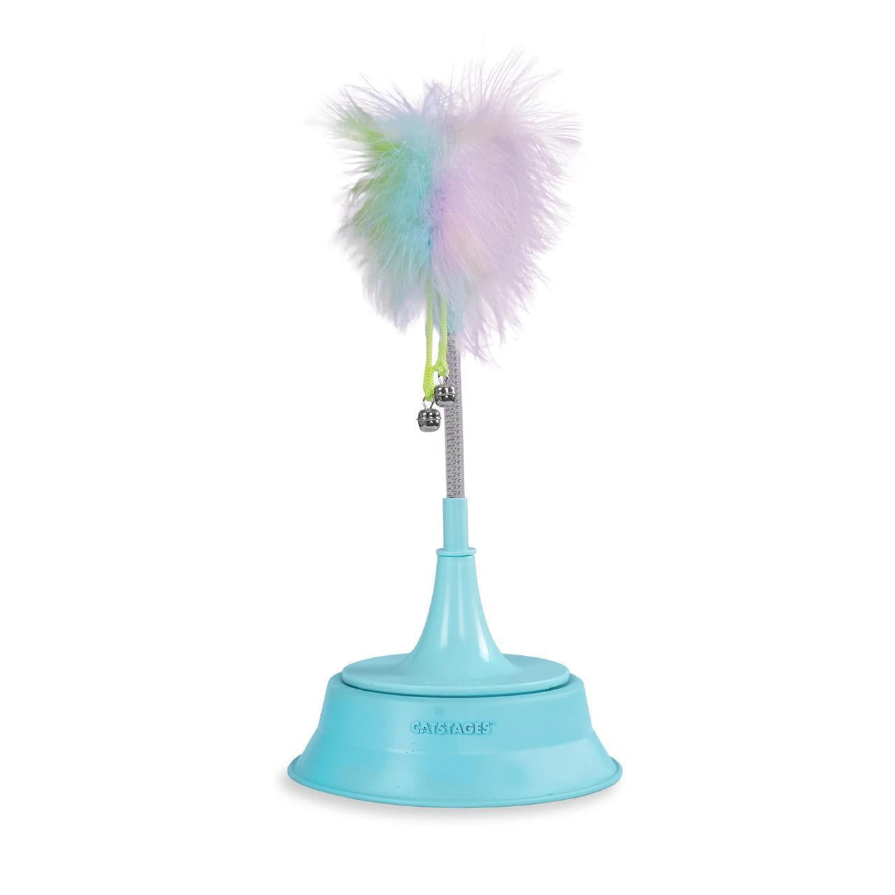 Outward Hound Catstages 2in1 Spring Cat Toy & Track Topper Blue