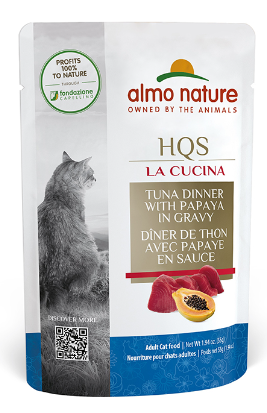 Almo HQS Pouch Tuna Papaya Gravy La Cucina 1.94z
