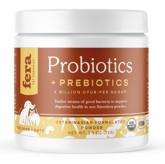 Fera Organic Probiotics w/ Prebiotics Powder for Dogs & Cats 2.5oz