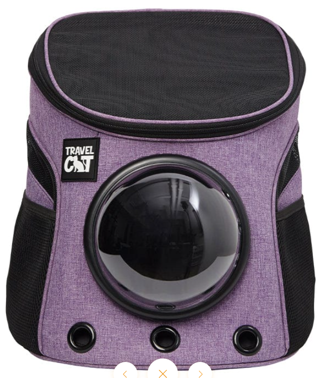Travel Cat Backpack Fat Cat Mini Purple