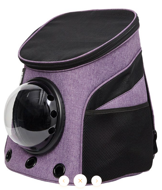 Travel Cat Backpack Fat Cat Mini Purple