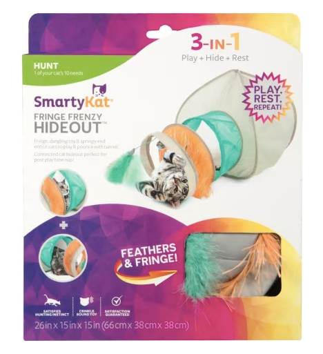 SmartyKat Fringe Frenzy Hideout w/ Tunnel
