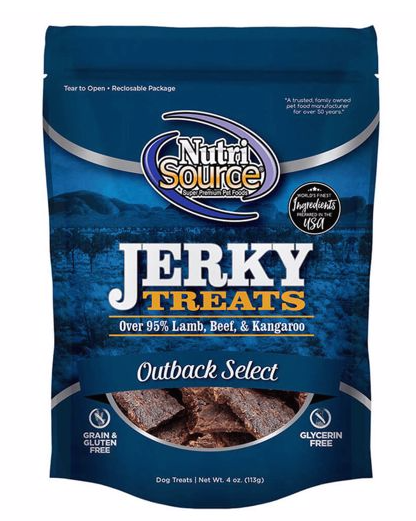 Nutri Source Lamb Beef & Kangaroo Jivin Jerky Treat 4oz