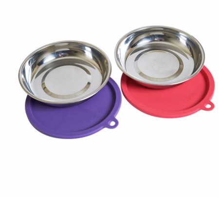 Messy Cat Stainless Steel Bowls & Lids 4 Piece
