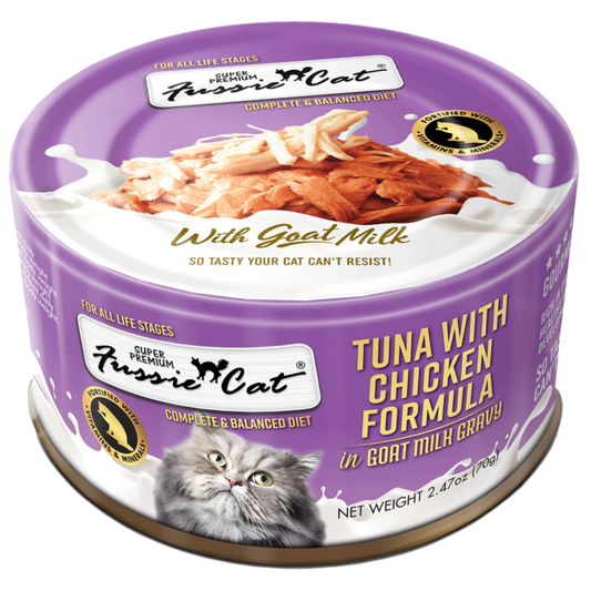 Fussie Cat Goat Milk Tuna w/Chicken 2.47z