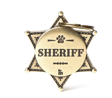 MyFamily Bronx Sheriff Star ID Tag in English Brass