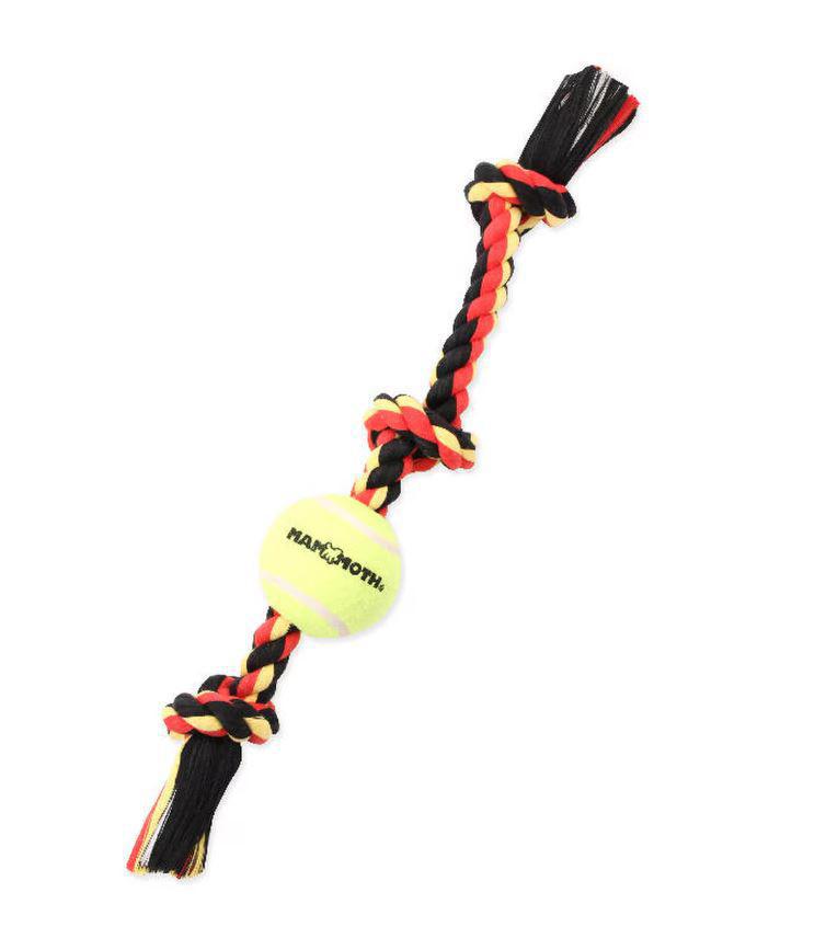 Mammoth Flossy Chew Medium 20" Tennis Ball Tug Toy