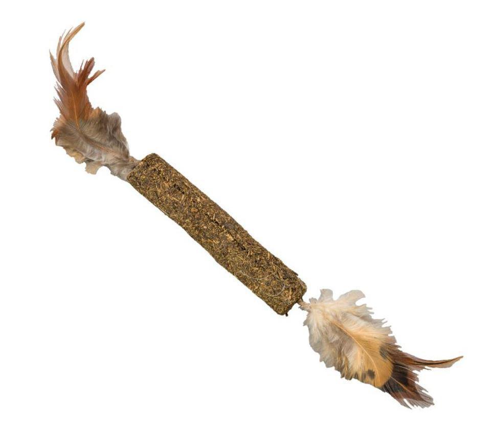 Spot Compressed Catnip Stick w/ Feathers 12"