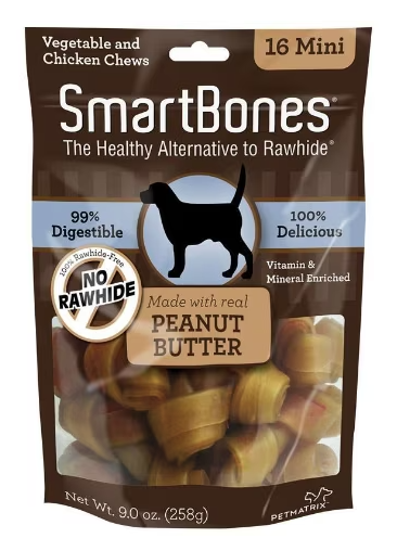 SmartBones Peanut Butter 16 Mini