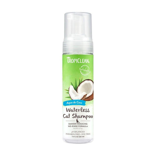 TropiClean Waterless Cat Aqua De Coco Shampoo 7.4z