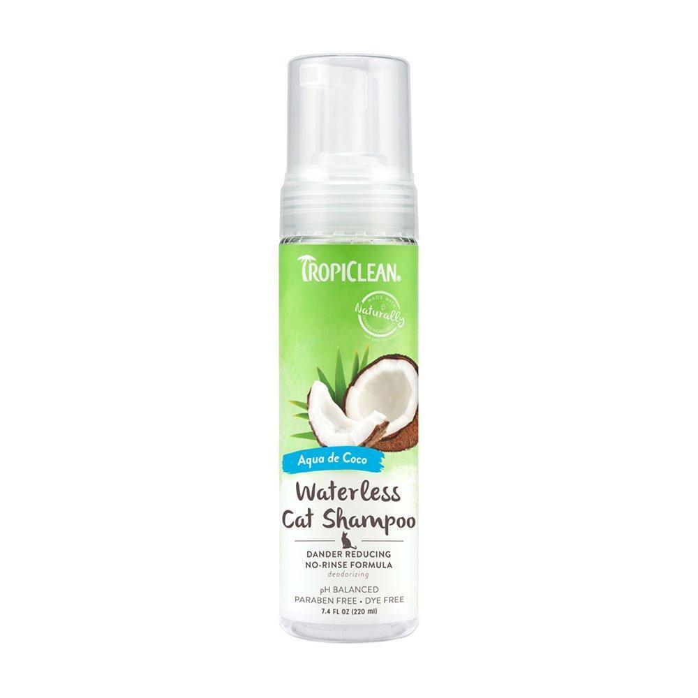 TropiClean Waterless Cat Aqua De Coco Shampoo 7.4z