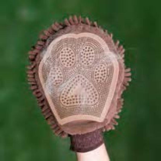 DGS Dog Grooming Mitt Brown