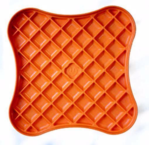 Slow Feeder Orange Plastic