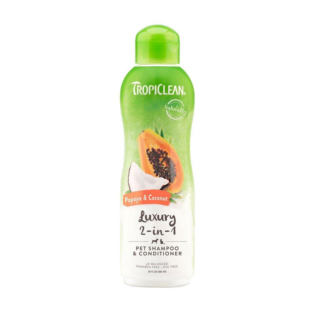 TropiClean Papaya 2-in-1 Shampoo 20oz