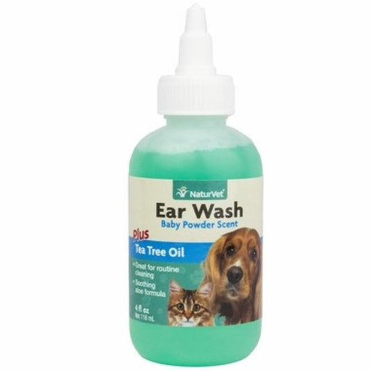 NaturVet Ear Wash w/Tea Tree Oil 4z