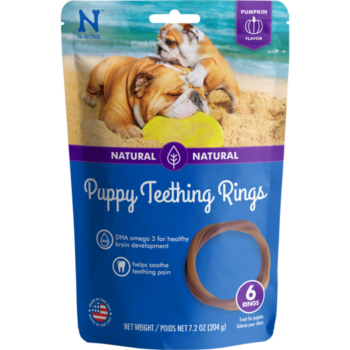 N-Bone Pumpkin Teething Rings 6ct